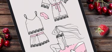 Иллюстрации для сайта продающего белье и одежду для девушек